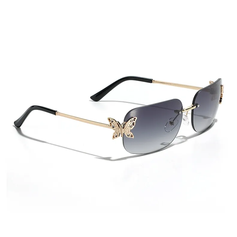 KENMO Stainless Steel Irregular Shape Sunglasses Unisex-9
