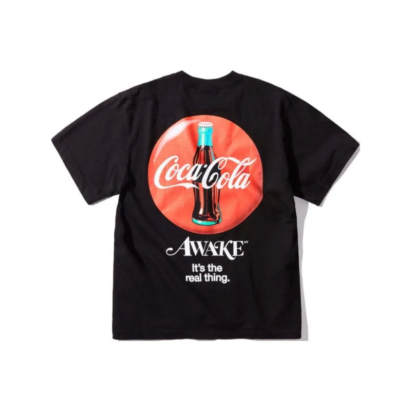 Coca-cola X Awake NY Coca-Cola Co-brand T-Shirts Unisex Black-0