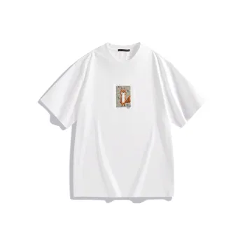 PEACEBIRD MEN T-Shirts Men White Batch 1 Loose Fit