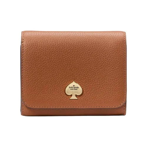Kate Spade Litchi Grain Leather Wallet Small Size Women's Gingerbread