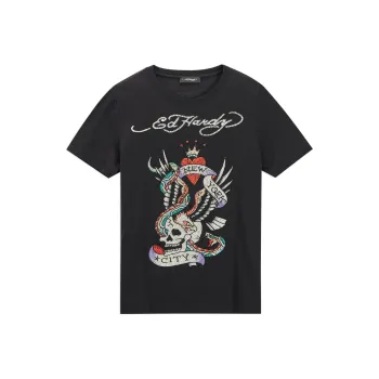 Ed Hardy FW24 T Shirt Men's Black