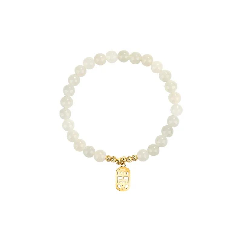 220 True Cause 284 Hetian Jade Bracelets Pale Greenish White Jade Women's-0