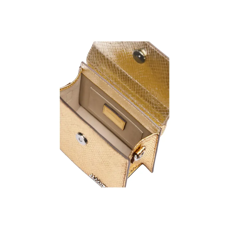 Jacquemus Calfskin One Shoulder Handbags Medium Size Women's Gold-5