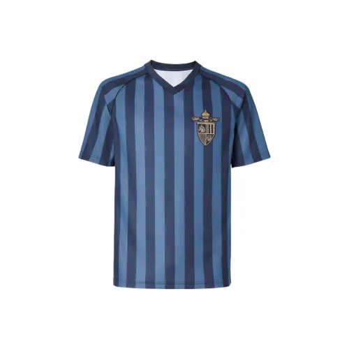 FENDI V Neck Striped T Shirt