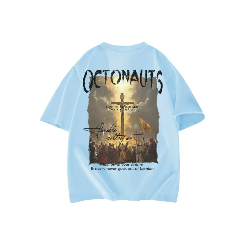 Small Columns Under The Sea T Shirt Unisex White-13