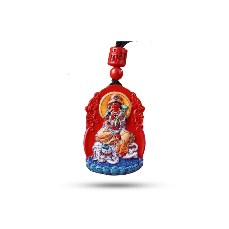 Dora Skewers Reconstructed Cinnabar Pendants Unisex-7
