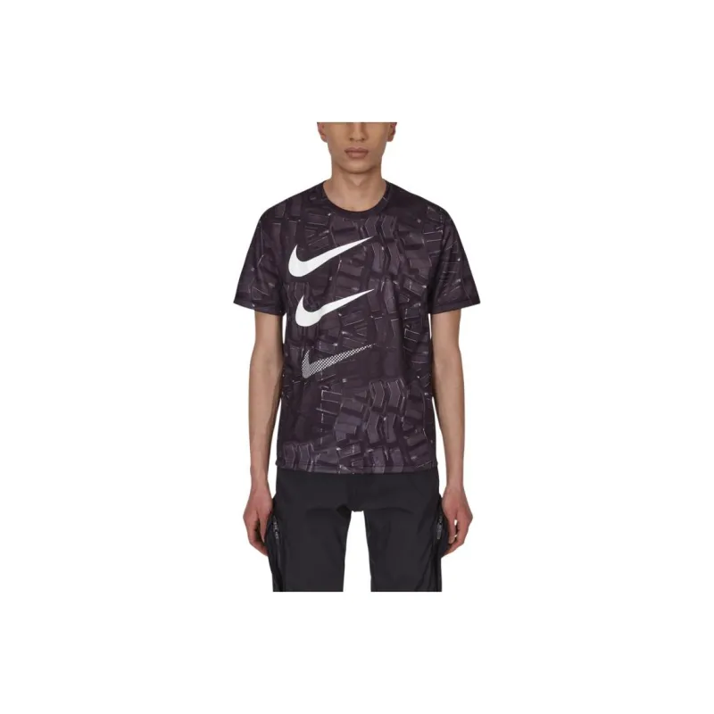 Comme Des Garçons Swoosh print Graphic T shirt-0