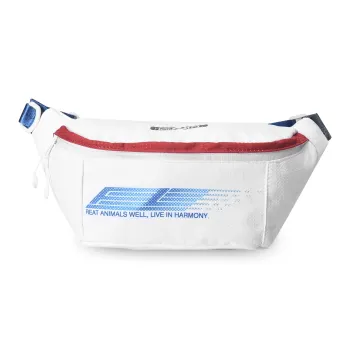FINITE LOOP Recycled Material Eco Friendly Fabric One Shoulder Crossbody Fanny Pack Unisex White