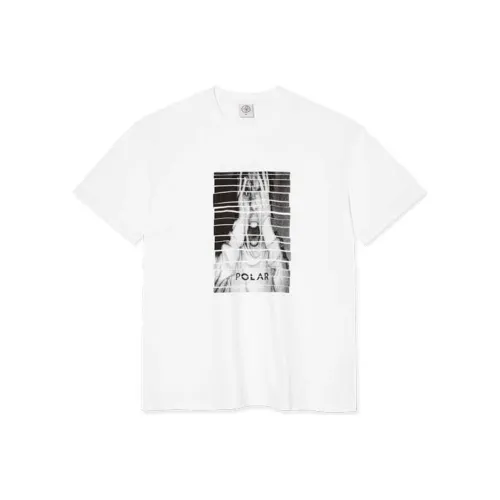 embroidered logo 3 4 sleeves pullover T Shirt Men's White