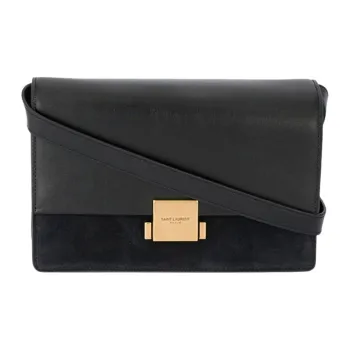 SAINT LAURENT Leather Crossbody Bag With Pouch Women's Black