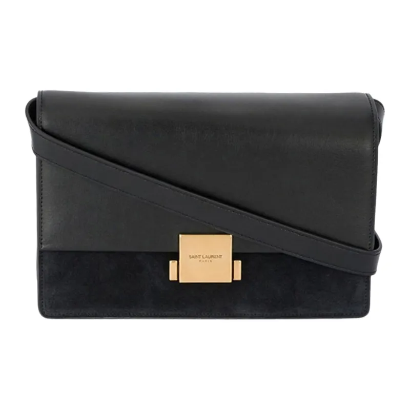 SAINT LAURENT Leather Crossbody Bag With Pouch Women's Black-0