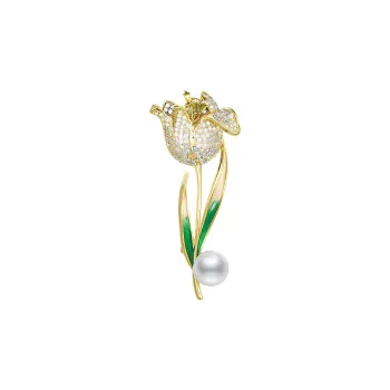 HMZ Faux Pearl Brooches Women's
