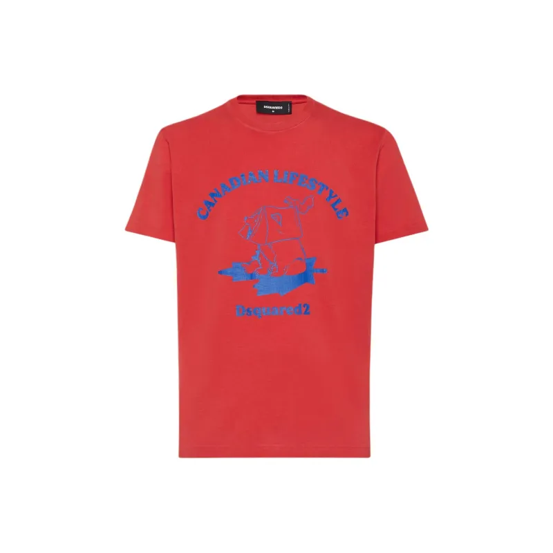 DSQUARED 2 Graphic Printed Crewneck T Shirt-0