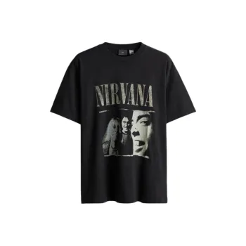 H&M T Shirt Men's Black/Nirvana