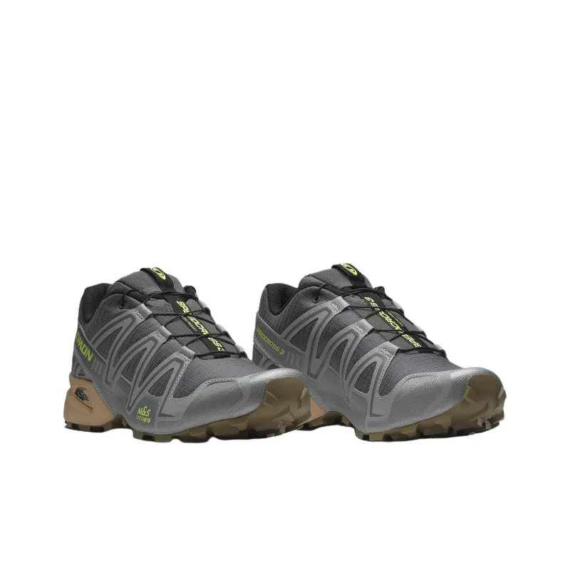 SALOMON Speedcross 3 Anti Slip Wear Resistant Low Top Casual Running Shoes Unisex Gray-2