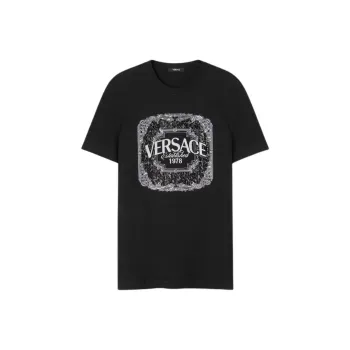 VERSACE Logo embroidered T shirt