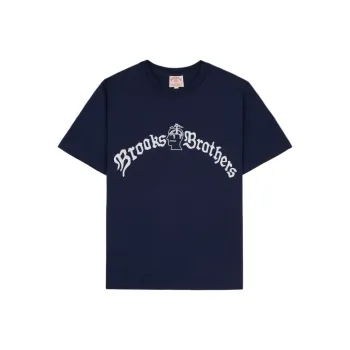 Brain Dead BROOKS BROTHERS Collaboration T Shirts Unisex Navy