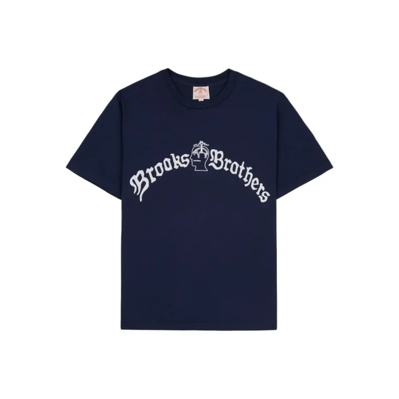 Brain Dead BROOKS BROTHERS Collaboration T Shirts Unisex Navy-0