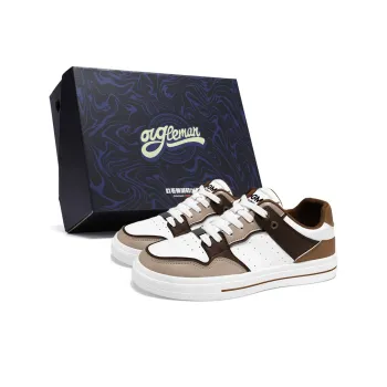 OUGLEMEN Slip Resistant Cushioning Impact Resistance Wear Resistant Low Top Skateboard Shoes Men's Box Included