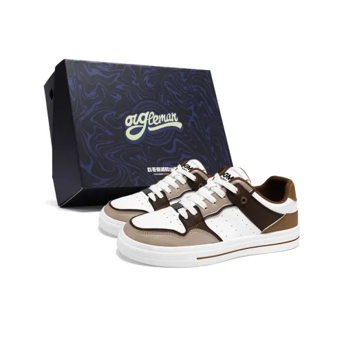 OUGLEMEN Slip Resistant Cushioning Impact Resistance Wear Resistant Low Top Skateboard Shoes Men's Box Included