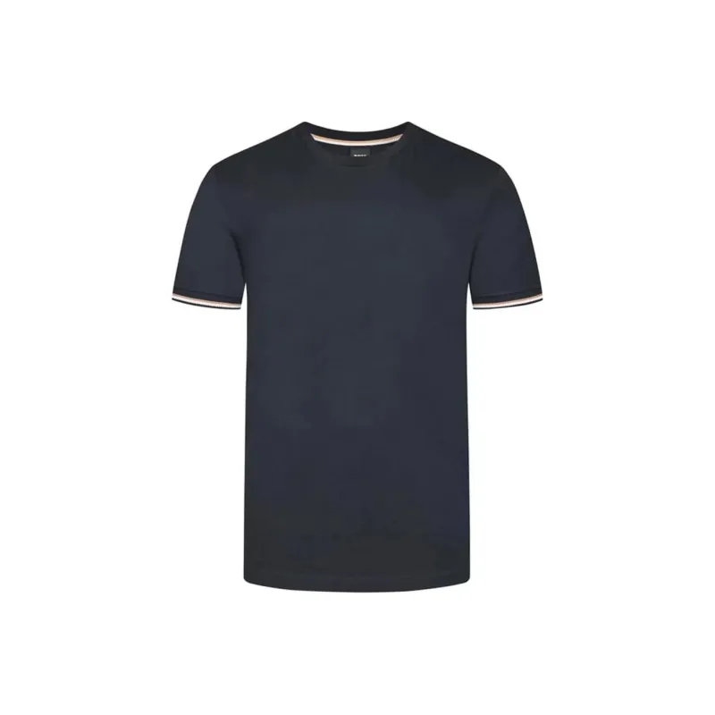 HUGO BOSS Stripe Trim Crewneck T Shirt-0