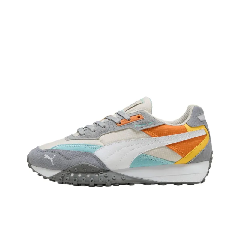 PUMA Blktop Rider Anti Slip Wear Resistant Low Top Casual Shoes Men's White Gray-0