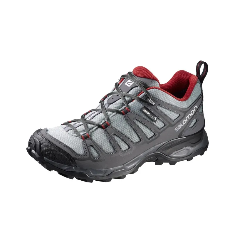 SALOMON Anti Slip Wear Resistant Low Top Hiking Shoes Men's Gray-0