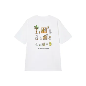 NPC Printed Short Sleeved T Shirts Trendy Loose Fit Unisex