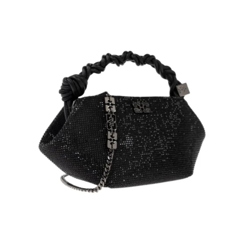 GANNI Fabric One Shoulder Handbags Women's Black-1