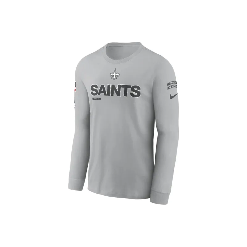 Nike New Orleans Saints Salute To Service Mascot Edge Legend Men's Nike Nfl Long Sleeve T Shirt-0