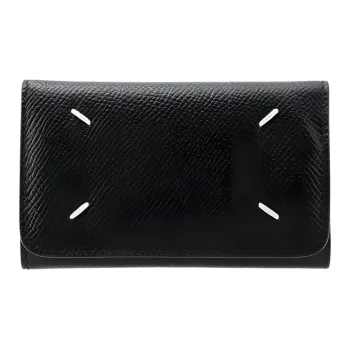 Maison Margiela Grain Leather Key Pouch Women's Black