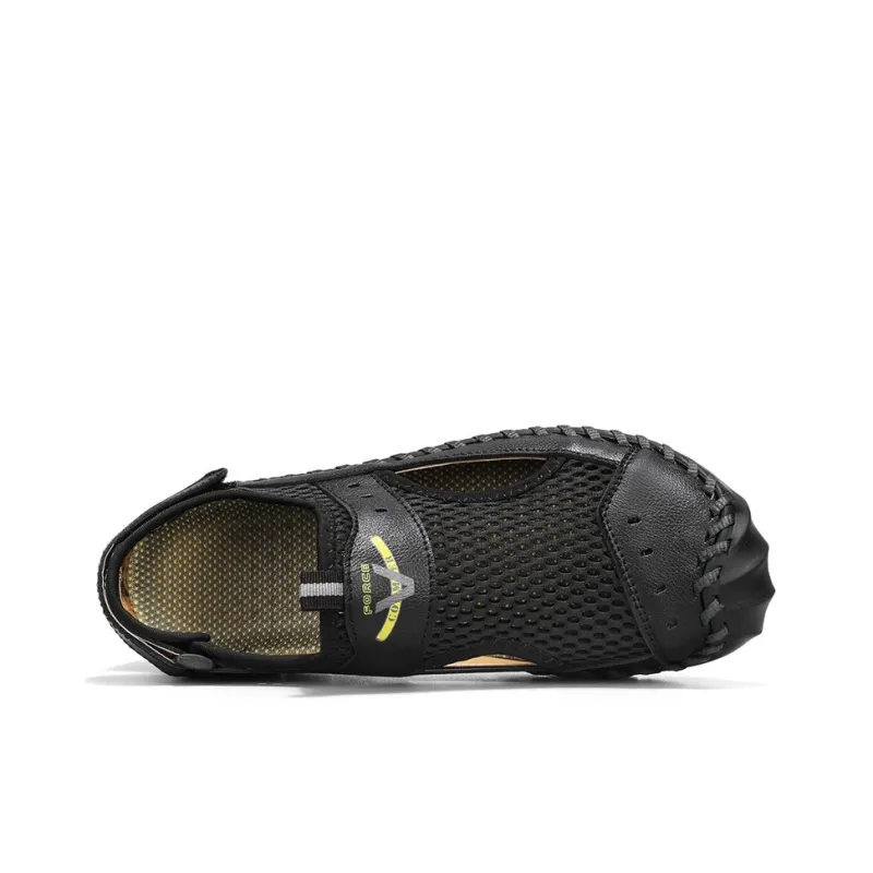 TOMAY Beach Sandals Men Black/Brown/Green-4