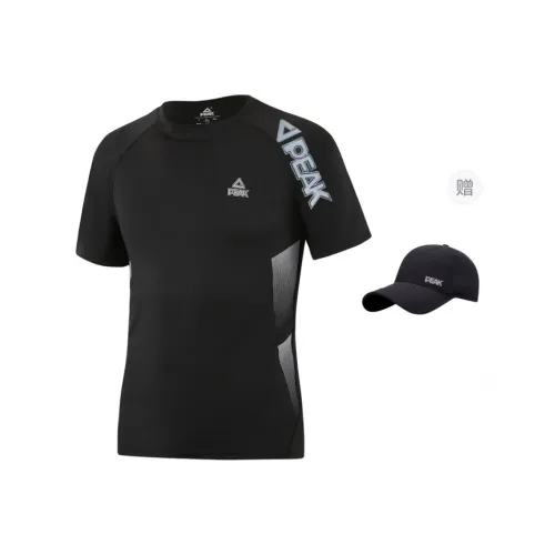 PEAK T-Shirts Unisex Black+Hats & Caps