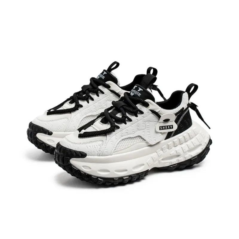 Kuding Cushioned Slip Resistant Abrasion Resistant Breathable Low Top Chunky Sneakers Men's-7