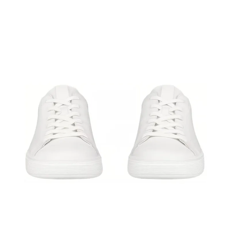 Ecco Street Tray Low Top Skateboard Shoes Men's White-4