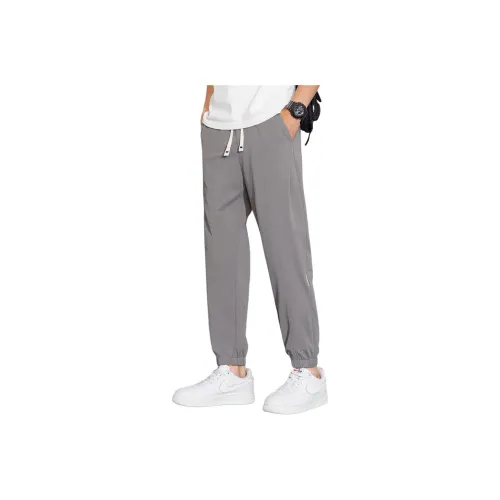 Tonlion Casual Pants Unisex Light Gray