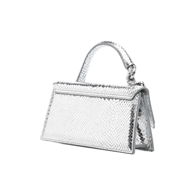 Jacquemus Leather One Shoulder Handbags Women's Silver-1