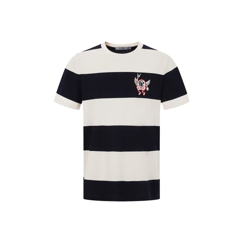 C'N'C Trendy Collection Dance Party Collection Spring Summer T Shirt Men's Navy Blue-0