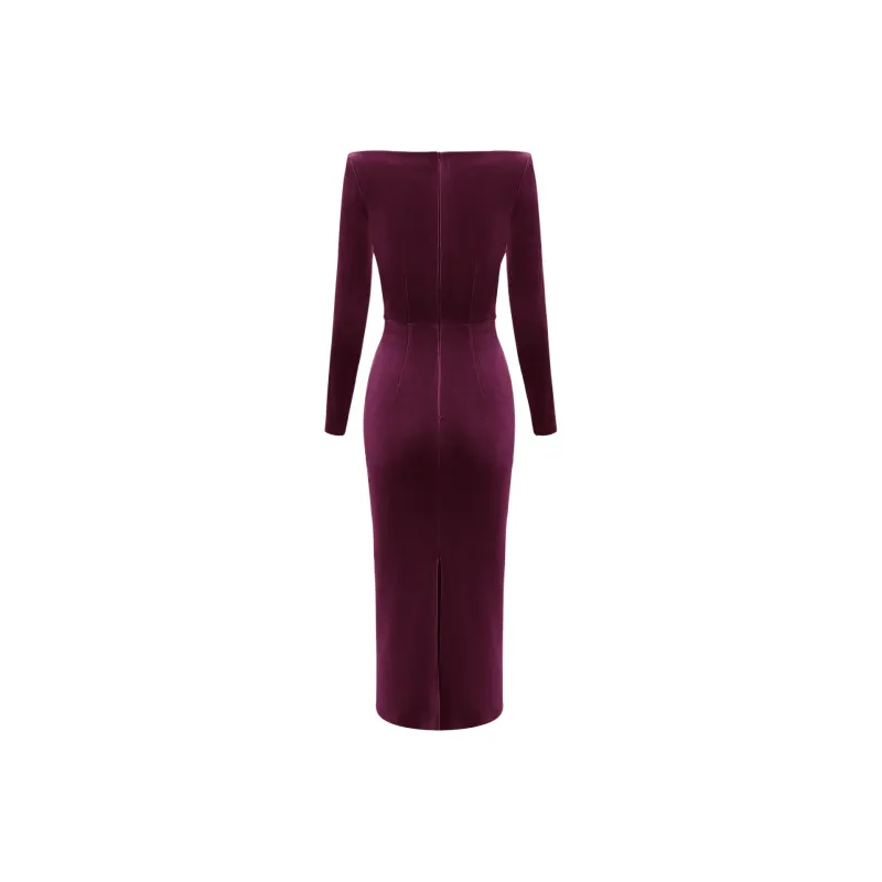 Alex Perry Long Sleeved Dresses Women's Purple-1
