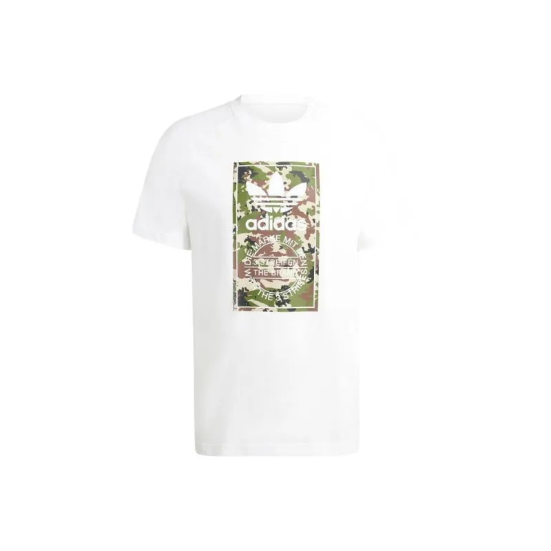 Adidas Originals Camo Tongue Tee T Shirt Men's White-0
