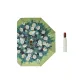 (Wooden Handle) Lightweight Automatic Folding Umbrella-Wild Rose