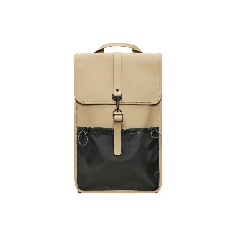 Rains Polyester Backpack Regular Unisex Black/Gravel Brown-0
