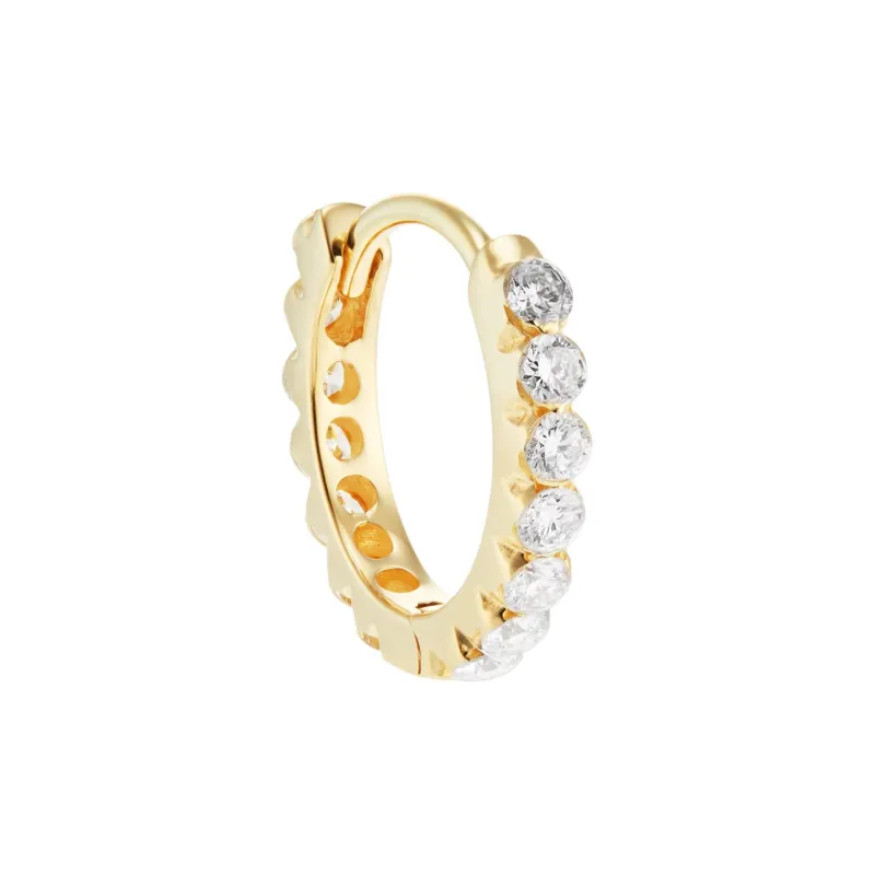 MARIA TASH 18kt Yellow Gold Invisible Clicker Earring-1