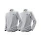 [2 Pcs Washable]Light Gray (Single Letter Chest Logo)+Light Gray (Single Letter Chest Logo)