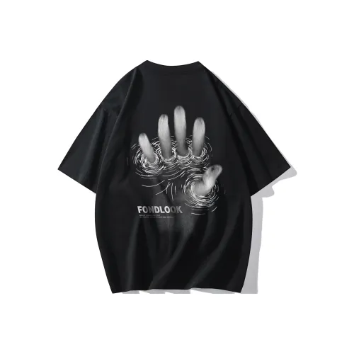 FONDLOOK Denim Jackets Unisex Black