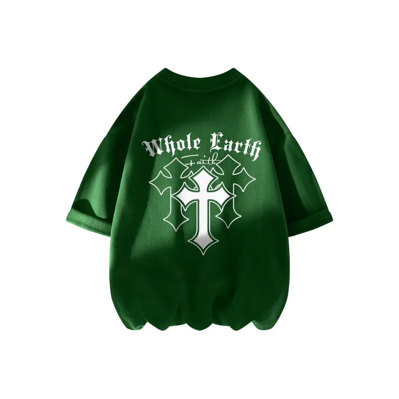 WHOLE EARTH Short Sleeved T Shirts Summer Unisex-15