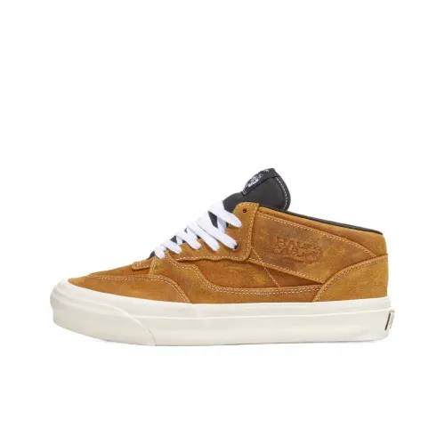 Vans Half Cab Reissue 33 Abrasion Resistant Mid Top Skateboard Shoes Unisex Brown
