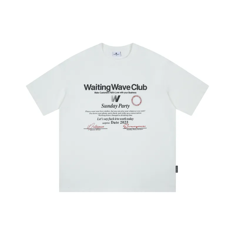 WAITINGWAVE T Shirts Unisex-3