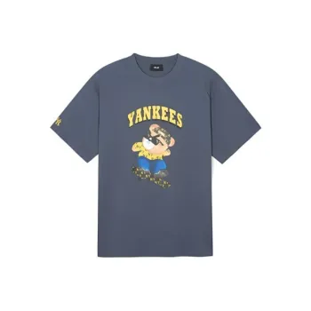 MLB Drop Shoulder Sleeve T Shirt Unisex Gray