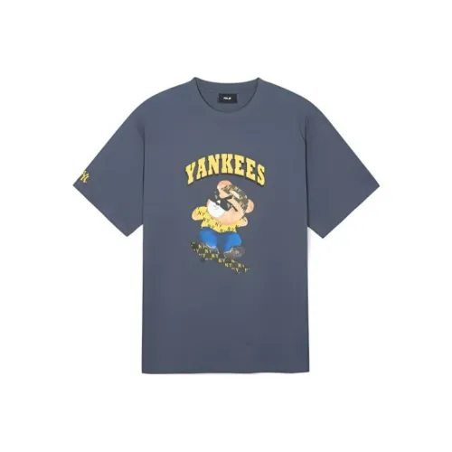 MLB Drop Shoulder Sleeve T Shirt Unisex Gray